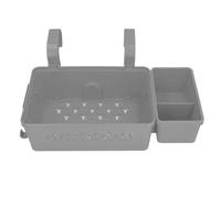 HELEVIA Panier de Rangement au Bord de la Piscine, Panier de Piscine épaissie avec Un Support de Tasse, pour 2,3 Pouces ou Moins de Rail Supérieur, pour Les Serviettes de Boissons (Gris foncé)