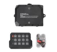 HELEVIA Panneau de Commutation à 12 Gangs, Système de Relais de Contrôle de Circuit LED RVB avec Télécommande sans Fil et étanche IP65, pour Camion, Marin, SUV, ATV, UTV, Bus de Voiture