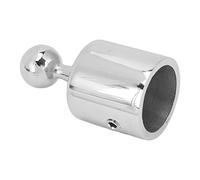 HELEVIA Quincaillerie de Capuchon Supérieur de Bimini de Bateau Hautement Poli de 25,6 Mm, Raccord d'extrémité à œil en Acier Inoxydable 316 de qualité Marine pour Tube Rond de 25 Mm,