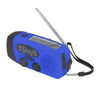 HELEVIA Radio Solaire d'urgence, Radio Météo NOAA à Manivelle avec Lampe | Batterie 1200 MAh, étanche IPX3, Réception FM/AM/WB, Antenne 5 Sections, Fonction Power Bank