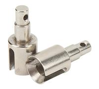 HELEVIA RC Avant Diff Outdrive Acier Mise à Niveau Partie RC Différentiel Entraînement Tasse pour Losi Baja Rey 1/10 RC Voiture 2 Pièces (Argent)