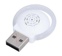 HELEVIA Répulsif Antiparasitaire à Ultrasons, Conversion de Fréquence Intelligente USB 8 Bandes pour Souris, Moustiques, Insectes, avec Veilleuse Couleur pour Maison, Voiture, Camping (Blanche)