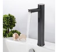 HELEVIA Robinet à Capteur Automatique, Laiton sans Contact, 4 Piles AA | Construction en Laiton, Utilisation sur Lavabo de Salle de Bain, Filetage G1/2, Hauteur de 12,2 Pouces, compatibilité avec