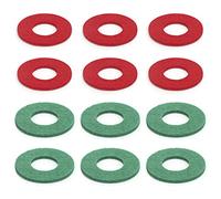 HELEVIA Rondelle Anticorrosion de Borne de Batterie, Rondelles de Borne de Batterie à Code Couleur, Protection Contre la Corrosion du Câble Rouge Vert, Tapis Universel de Pilier Latéral