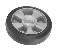 HELEVIA Roue de Charge de Camion, Pneu de Remplacement en Caoutchouc Solide 180 X 50 Mm avec Trou de Roulement 6204, pour Transpalette, Tondeuse à Gazon, Brouette, Remorque 5 500 Lb