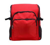 HELEVIA Sac à Dos pour Outils de Nettoyage, Grande capacité 45x32x19 Cm, Sac de Rangement Anti-éclaboussures en Tissu Oxford 1000D avec Conception à Ouverture Complète (Rouge)