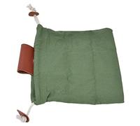 HELEVIA Sac de Cueillette de Fruits, Pochette de Recherche de Nourriture Suspendue à la Taille Pliable en Toile avec Ceinture pour la Collecte de Champignons, de Fleurs et de Pommes (PU Vert