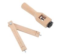 HELEVIA sangle en Cuir en Bois de Pêche, Outil de Artisanal Réglable avec 5 Lames en Acier Inoxydable pour Bricolage Portefeuille Ceinture Sac à Main Sac à Dos