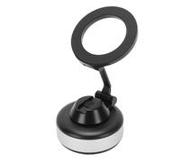 HELEVIA Support de Téléphone Magnétique de Voiture à Aspiration sous Vide, Support de Téléphone Portable électrique Magnétique Puissant en Alliage D'aluminium, pour Pare-Brise (Argent)