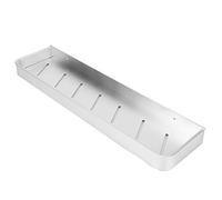 HELEVIA Support Mural pour étagère de Salle de Bain, Aluminium Spatial, | Espace Aluminium, Résistant à la Rouille, Monocouche, 20 Kg, Support de Stockage de Shampoing, Installation Murale,