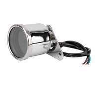 HELEVIA Tachymètre LCD pour Moto, Compteur de Vitesse Numérique Universel avec Mesure de L'huile 0-199 Km/h 0-10000 Tr/min, Conception étanche, pour les Types de Motos (Argent électrolytique)