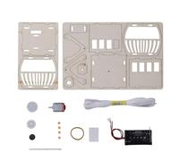 HELEVIA Téléphérique Touristique en Bois, Kit de Jouets D'expérimentation Scientifique pour Enfants avec Moteur électrique, Cadeaux de Projet de Construction (Téléphérique Touristique en Bois