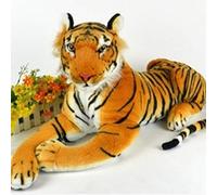 HELEVIA Tive en Peluche de Poupée Animale Tigre de 30 Cm, Tigre Réaliste et Mignon, Attention aux Détails, Oreiller à Lancer Doux, pour Les Filles d'anniversaire de Filles (Jaune)