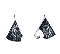 HELEVIA Tronc Couvercle Drapeau Pole Mount Kit avec Homeland Security Drapeau L R Remplacement pour Gold Wing Tour DCT 2018 - 2020