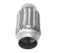 HELEVIA Tuyau Flexible en Acier Inoxydable pour échappement de Voiture 2 X 6 Pouces avec Accessoires Automobiles pour Tube à Joint soudé, pour Réduire la Pollution de L'air et