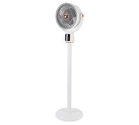 HELEVIA Ventilateur sur Pied Oscillant, 12 Vitesses, Rechargeable par USB, avec Télécommande, Minuterie de 12 Heures, Hauteur Réglable pour Chambre à Coucher, Dortoir