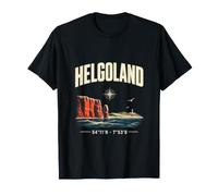 Helgoland, Mer du Nord, Île, Lange Anna, Côte, Rétro T-Shirt