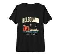 Helgoland, Mer du Nord, Île, Lange Anna, Côte, Rétro T-Shirt Haut de Gamme