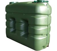 HELGUEFER Réservoir d'eau potable rectangulaire 3000 litres en polyéthylène haute densité (PE-HD), Vert, Citerne