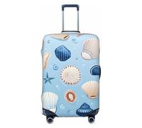 Helhappy Housse de protection pour valise de voyage, batterie de guitare, notes de musique, instrument de musique, lavable en élasthanne imprimé, 45,7 à 81,3 cm, Sea Star Coast Conque, L