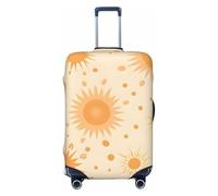 Helhappy Housse de protection pour valise de voyage - Motif pépites de chocolat - Lavable - Spandex - 45,7 à 81,3 cm, Cartoon Sun, S