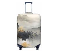 Helhappy Housse de protection pour valise de voyage - Motif pépites de chocolat - Lavable - Spandex - 45,7 à 81,3 cm, Peinture à l'encre, S