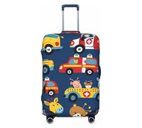 Helhappy Housse de protection pour valise de voyage, motif voiture de dessin animé et girafe, lavable en élasthanne, élastique, 45,7 à 81,3 cm, Cars de dessin animé., L