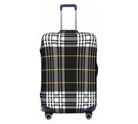 Helhappy Housse de protection pour valise de voyage, rouge à lèvres rose romantique, imprimé sexy, lavable en élasthanne, 45,7 à 81,3 cm, Plaid Buffalo Check, M
