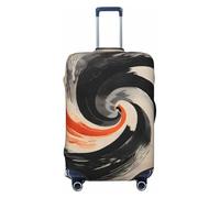 Helhappy Housse de protection pour valise, housse de protection pour valise, motif tigre de montagne abstrait, lavable, en élasthanne, élastique, 45,7 à 81,3 cm, Vortex d'encre abstraite, L