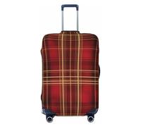 Helhappy Housse de protection pour valise, motif ananas coloré, lavable, imprimé élasthanne, élastique, 45,7 à 81,3 cm, Plaid Buffalo Check, L