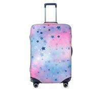 Helhappy Housse de protection pour valise, motif vortex arc-en-ciel, coloré, lavable, en élasthanne, élastique, 45,7 à 81,3 cm, Étoiles brillantes arc-en-ciel, M