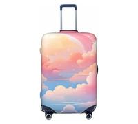 Helhappy Housse de protection pour valise, motif vortex arc-en-ciel, coloré, lavable, en élasthanne, élastique, 45,7 à 81,3 cm, Ciel nuage arc-en-ciel, L