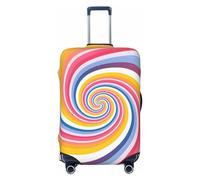 Helhappy Housse de protection pour valise, motif vortex arc-en-ciel, coloré, lavable, en élasthanne, élastique, 45,7 à 81,3 cm, Rainbow Vortex coloré, L