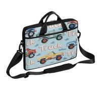 Helhappy Sac à bandoulière pour ordinateur portable de 38,1 cm, motif dessin animé, voiture, camion (2) sacs d'ordinateur mallette, sac messager en tissu durable et hydrofuge pour homme et femme