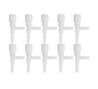 Helhom Vanne de Commande de Flux d'air 10pcs, Aquarium en Plastique Aquarium Pump-Air Pump Vannes de Commande, régulateur de Volume de gaz réglable pour Aquarium sur Les Aquariums, 4,5 x (Blanc)