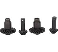 Helical Getriebe Schwarze Fernbedienungssteuerung Vorder- und Hinterachse Stahldifferentials für Traxxas 1/18 TRX4M RC -Fahrzeug