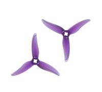 Hélice à 3 pales M5 3520 3.5x2x3 3.5 pouces et support en T de 1.5mm for pièces de drones de course FPV, 4 pièces/2 paires(Clear purple)