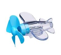 Hélice d'avion à LED à énergie éolienne - Décoration d'avion pour casque de moto, vélo, voiture, décoration (bleu)
