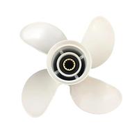 Hélice de Bateau 10 5/8 x 12, Compatible avec Les Moteurs Hors-Bord Yama T25, 40, 48, 50, 55 et 60 CV, en Aluminium, 13 Dents, 4 pales cannelées