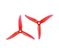 Hélice de drone 10,2 cm à 3 lames/hélice triple lame 1,5 mm CW CCW FPV, hélices silencieuses pour drones de course freestyle (rouge)
