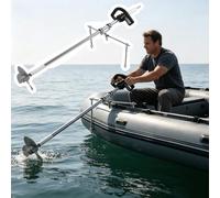 Hélice de Forage Propulseur Bateau Portable Sans Fil Alimenté Par Perceuse, Petit Moteur Hors-bord Monté sur Pince/Support, Pagaie Électrique pour Bateau Secours