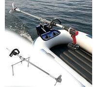 Hélice de Forage Propulseur pour Perceuse avec Kit de Fixation Poignée Antidérapante, Système Propulsion Électrique pour Radeau Secours, Moteur D'appoint Portable(With Bracket,L1m(3.3ft))