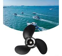 Hélice de moteur hors-bord Mercury pour 6HP 8HP 9.9HP 10HP 15HP Compatible avec OEM 48-828156A12 Rotation RH Pas de 22,9 cm x 22,9 cm Construction en aluminium