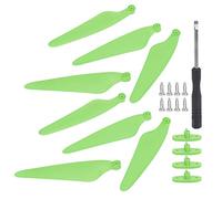 Hélice de remplacement pour drone RC, hélices légères, solides, durables, pour Hubsan H117S Zino Zinoipro, 2 paires, 8 pièces, plastique rouge vert (Verte)