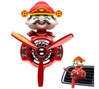 Hélice de ventilation pour voiture, désodorisant pour voiture pilote, clip diffuseur pour nouvel an, clip de sortie de climatisation God of Wealth pour camion, usage domestique