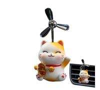 Hélice diffuseur de voiture, désodorisant de voiture de chat de dessin animé | Désodorisant de ventilateur de sortie d'air, clips de ventilation, diffuseur, parfum pour voiture, décoration de thérapie