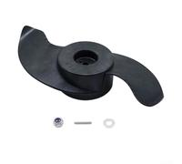 Hélice électrique de moteur à la traîne, 2 lames anti-plastique hors-bord de rechange avec écrou M10 pour accessoires de pêche à la traîne gonflable (58/39 kg)
