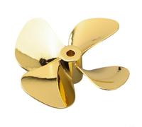 Hélice en alliage de zinc pour bateau télécommandé, arbre de 4 mm, D55 mm, D60 mm, hauteur du moyeu 17 mm pour bateau remorqueur, appât de pêche en bois (D60 mm main gauche)