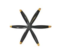Hélice en bois à 3 pales 18x6, 18x8, 18x10, compatible avec les avions à essence à l'échelle, noire, sens horaire et antihoraire(18x6 CW Push 1pcs)