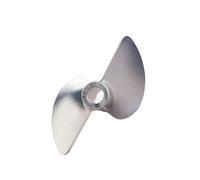 Hélice for Bateau RC, 2 pales en Aluminium CNC, diamètre 38-48 mm, Trou d'arbre 4 mm/4,76 mm, Pas 1,9, Droite, Couleur Argent(40mm-4.76mm)